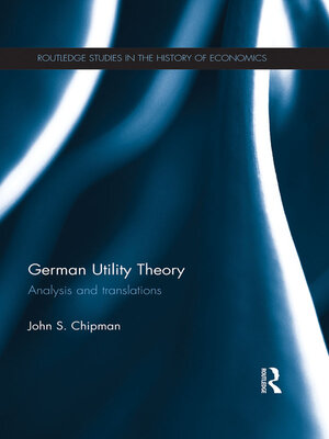 cover image of German Utility Theory